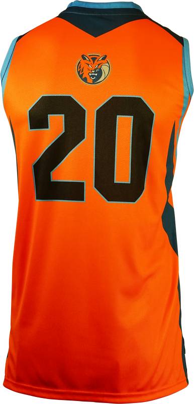 Basketball Singlet Bobcats Orange Game Singlet Back