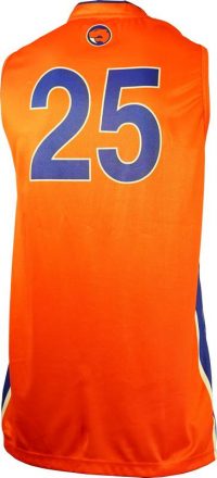 Item 8393 - Basketball Singlet Sabres Orange Game Singlet Back