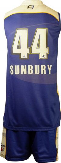 Item 8395 - Basketball Singlet Sunbury Jets Royal Blue Game Singlet Back