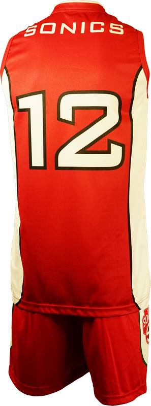 Basketball Singlet Sale Sonics Red Game Singlet Back