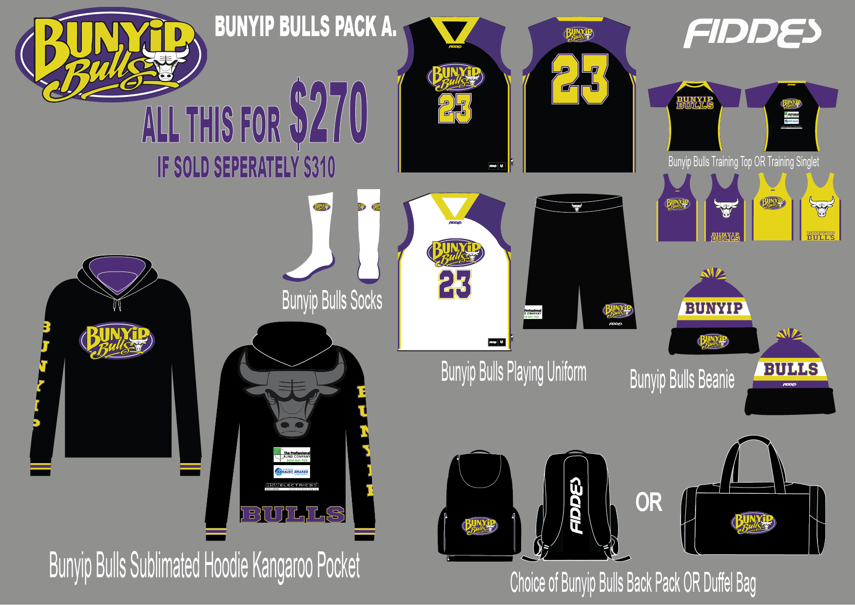 Bullspack Bunyip Bulls Pack A - Fiddes Direct